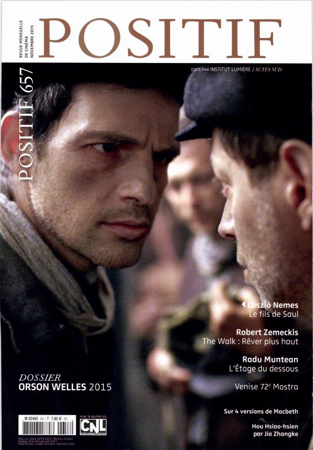 POSITIF magazine side cover Issue 657 November 2015