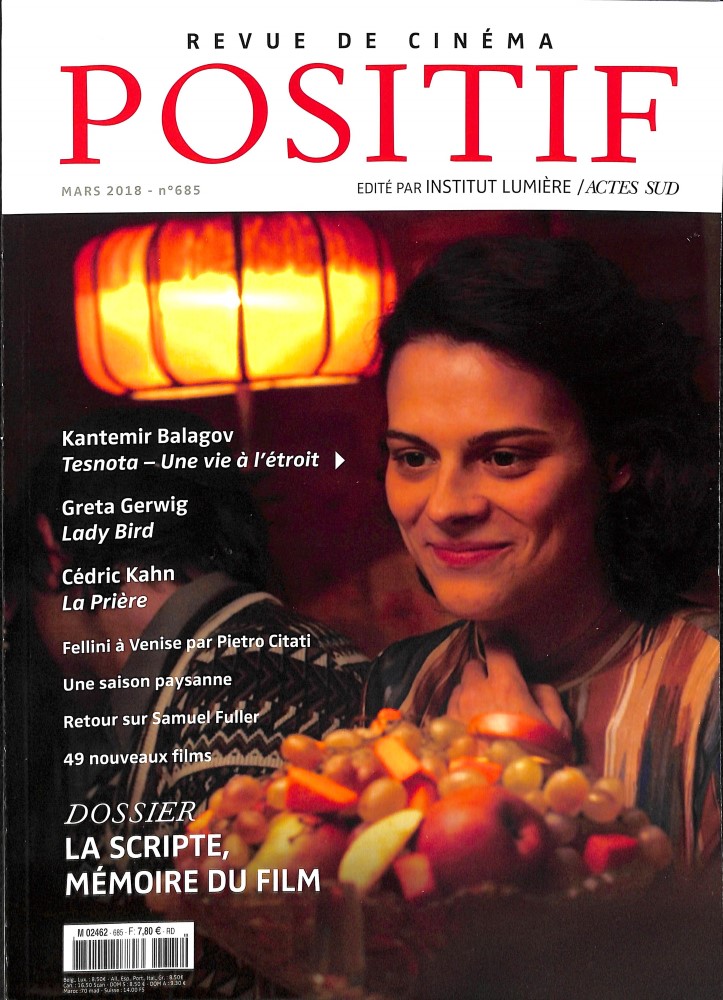POSITIF magazine side cover Issue 685  March 2018