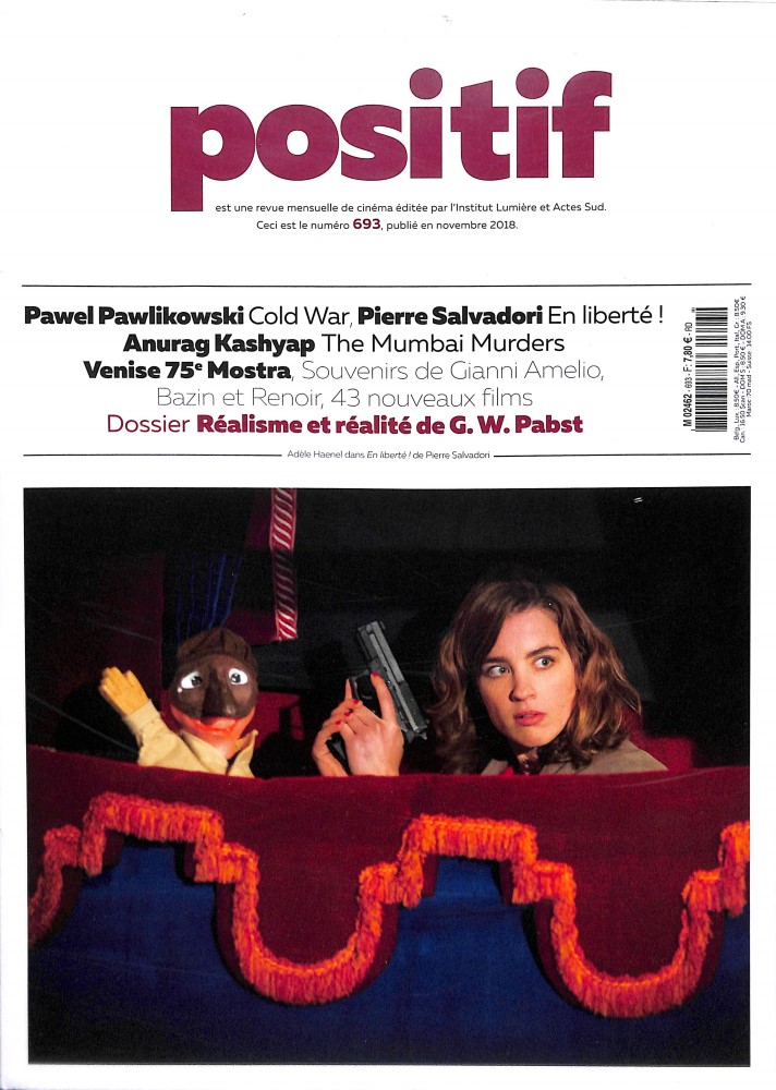 POSITIF magazine side cover Issue 693  November 2018