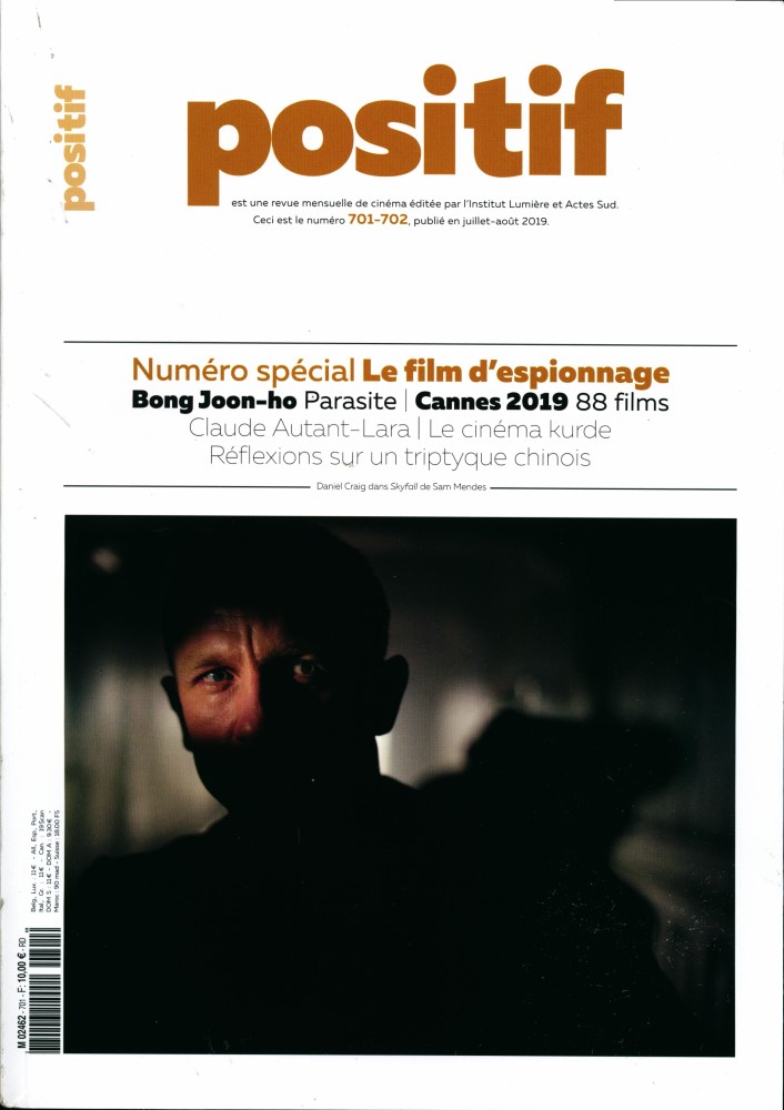 POSITIF magazine side cover Issue 701-2  July-August 2019