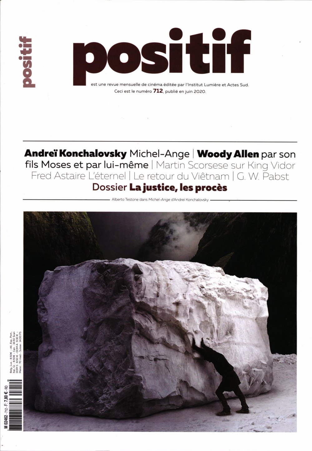 POSITIF magazine side cover Issue 712  June 2020