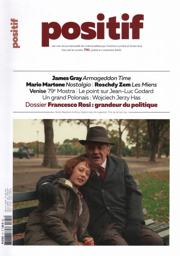 POSITIF magazine side cover Issue 741  November 2022