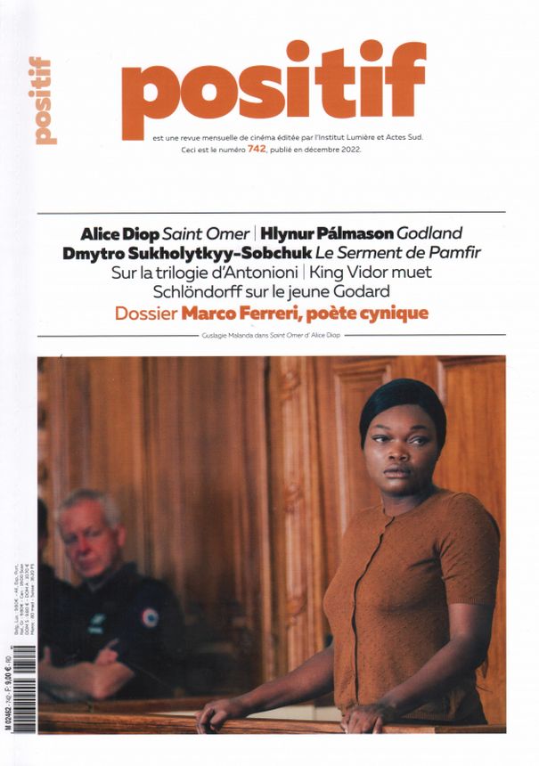 POSITIF magazine side cover Issue 742  December 2022