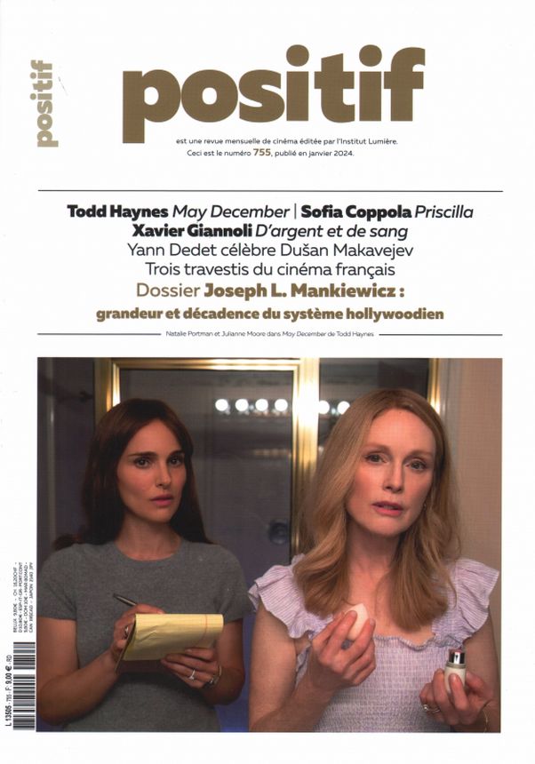 POSITIF magazine side cover Issue 755  January 2024