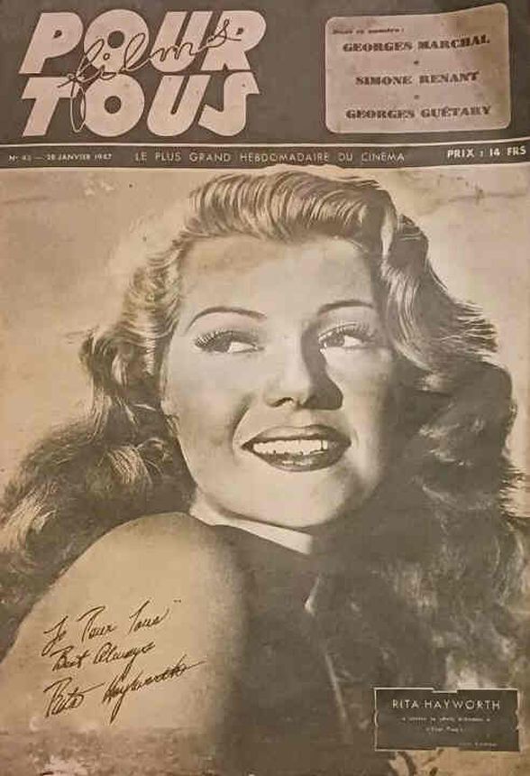 FILMS POUR TOUS magazine side cover Issue 42 28 January 1947