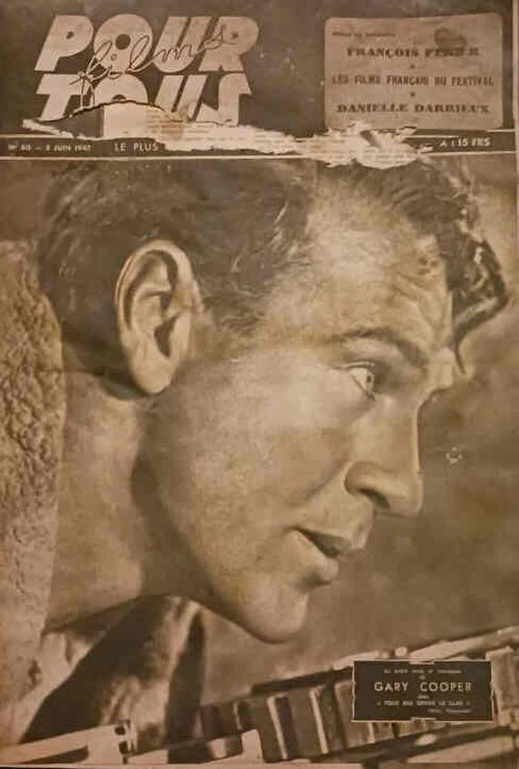 FILMS POUR TOUS magazine side cover Issue 60 3 June 1947
