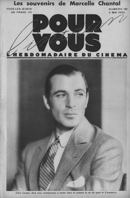 Gary Cooper magazine cover