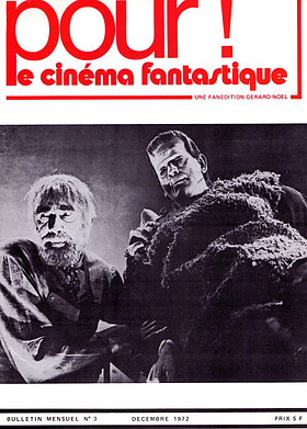 POUR LE CINEMA FANTASTIQUE magazine side cover Issue 3 December 1972