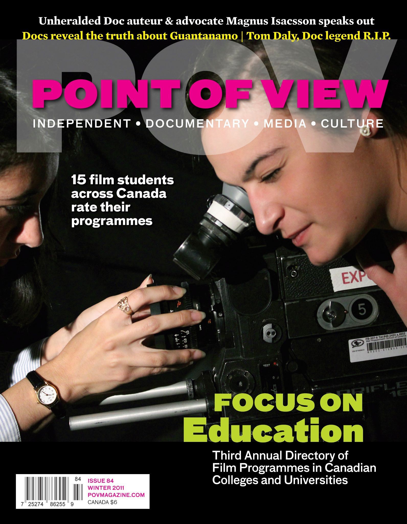POV (CA) magazine side cover Issue 84 Winter 2011