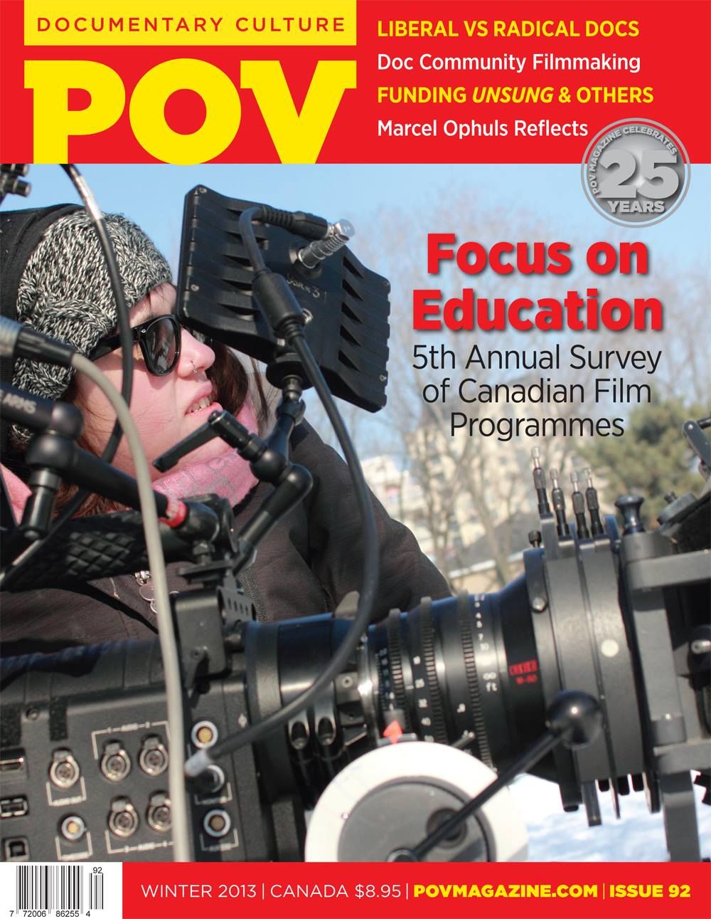 POV (CA) magazine side cover Issue 92 Winter 2013