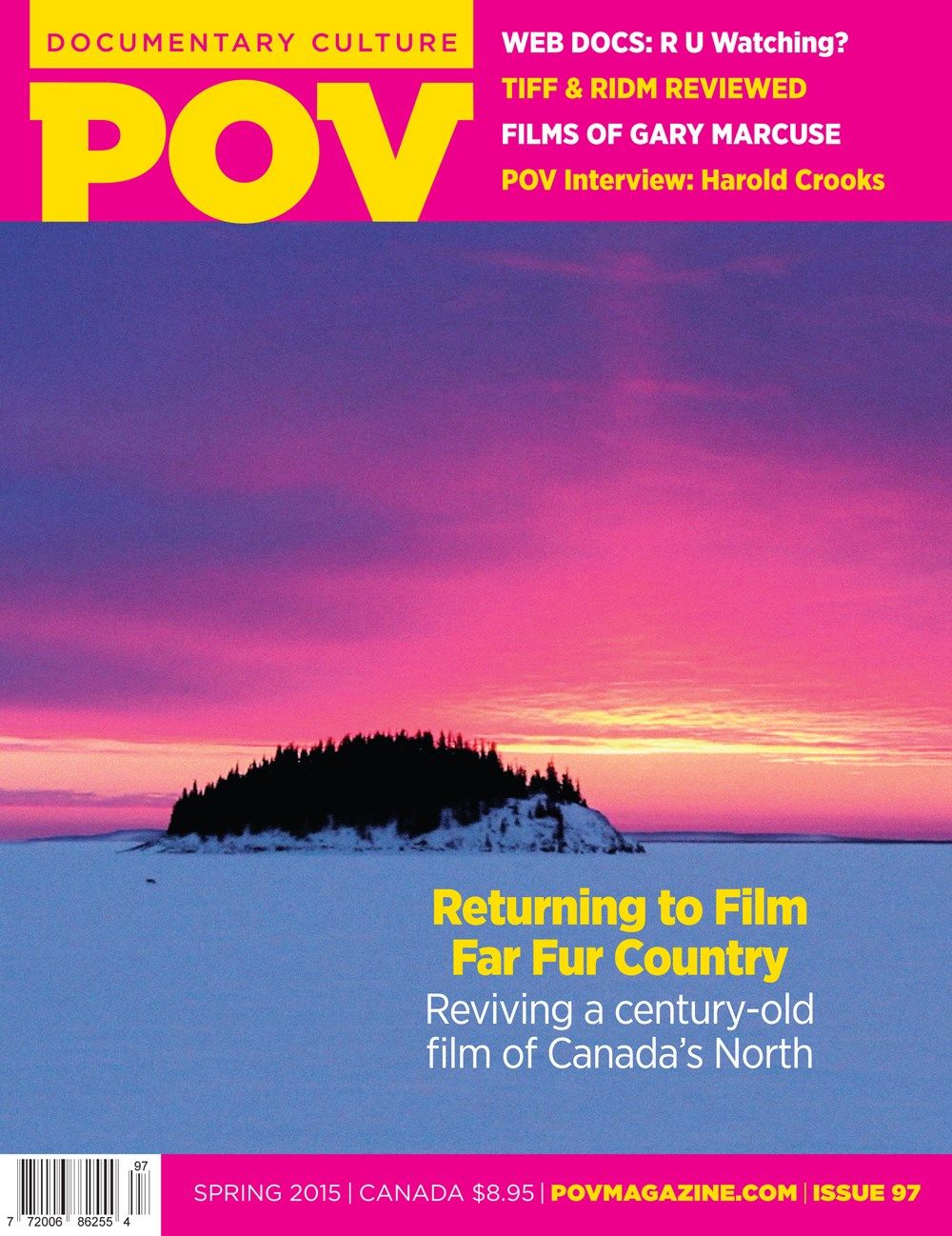 POV (CA) magazine side cover Issue 97 Spring 2015