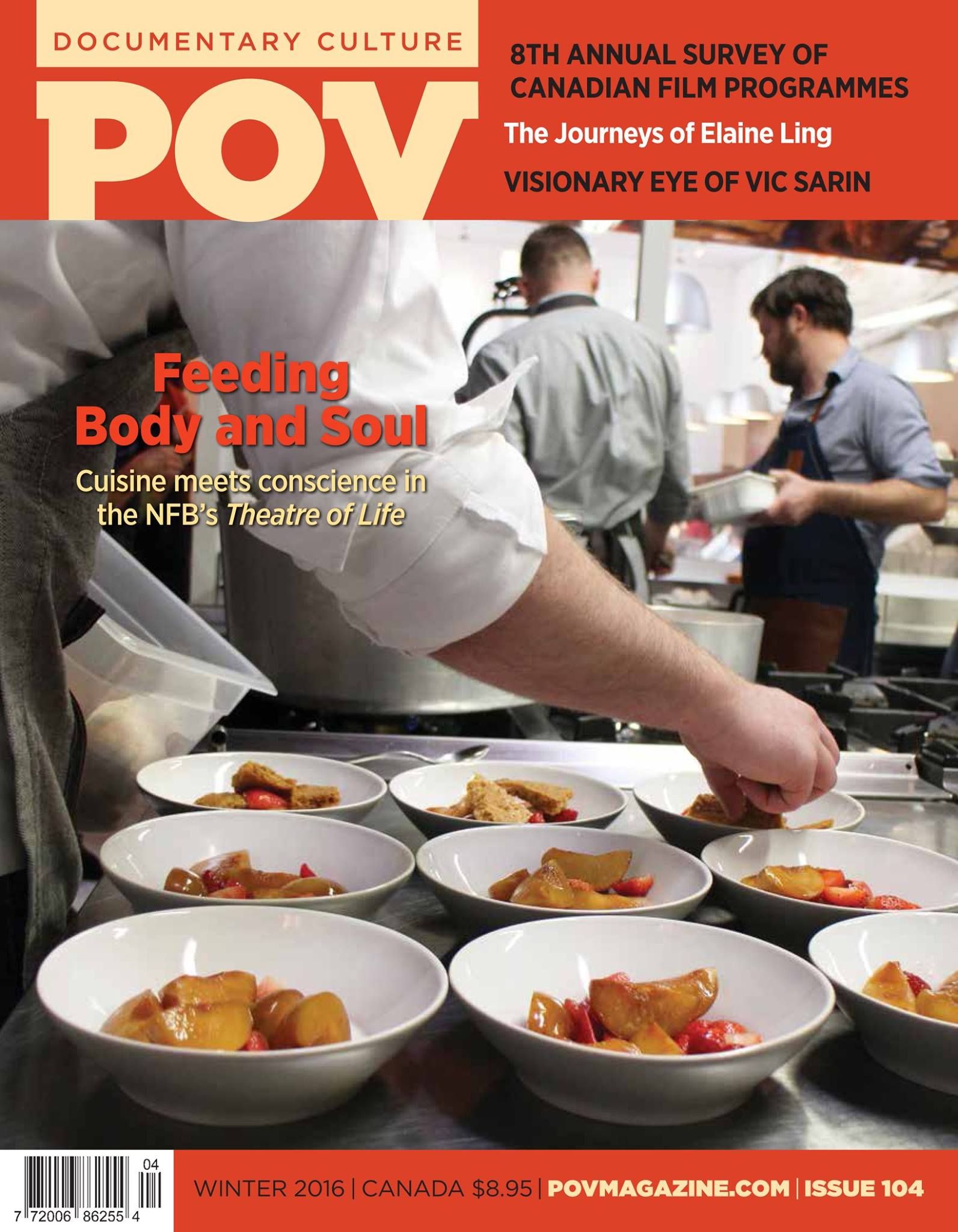 POV (CA) magazine side cover Issue 104 Winter 2016