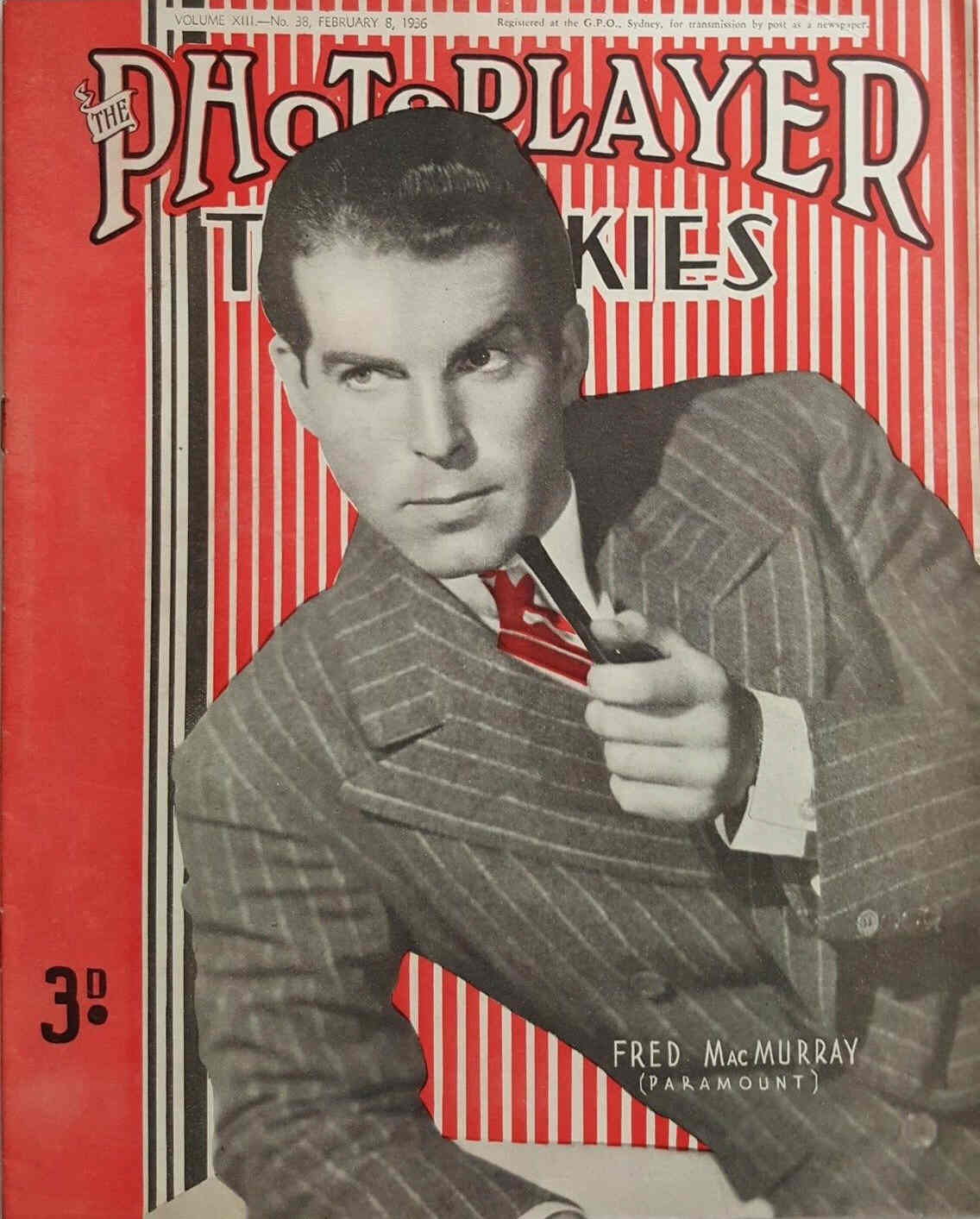 PHOTOPLAYER | THE magazine side cover  Vol 13 No  38 8 February 1936