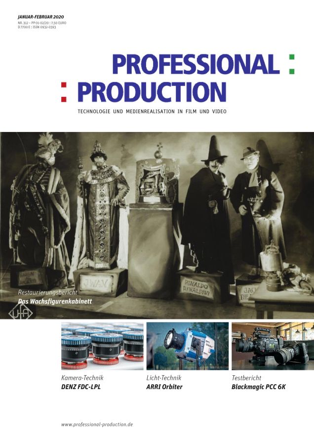 PROFESSIONAL PRODUCTION magazine side cover Issue 312  January/February 2020