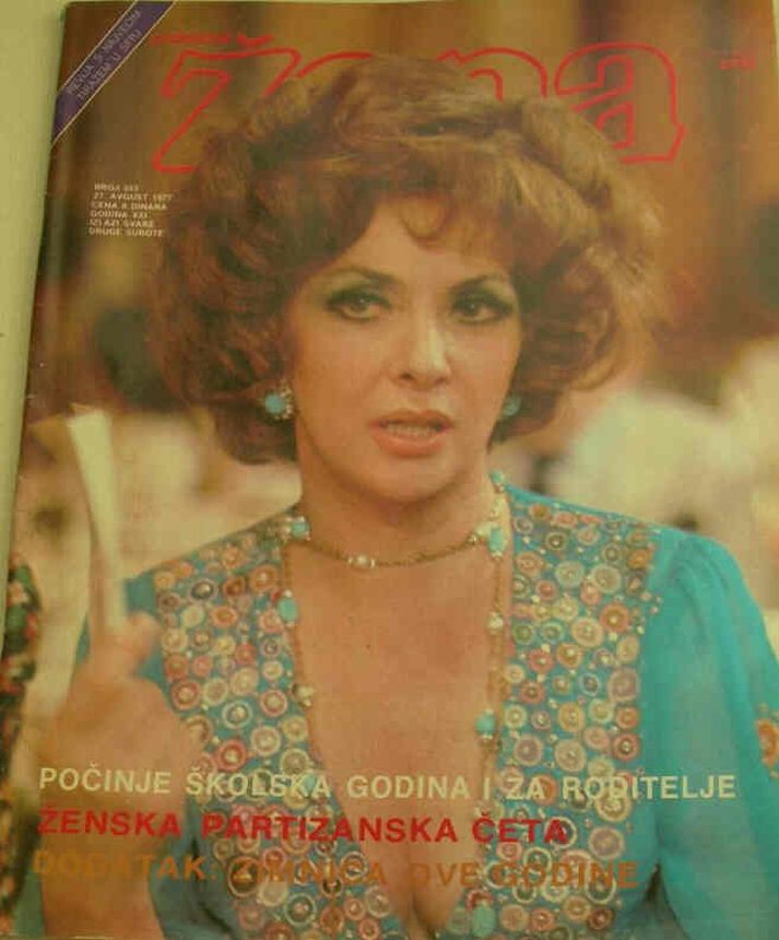 PRAKTICNA ZENA magazine side cover Issue 553 27 August 1977