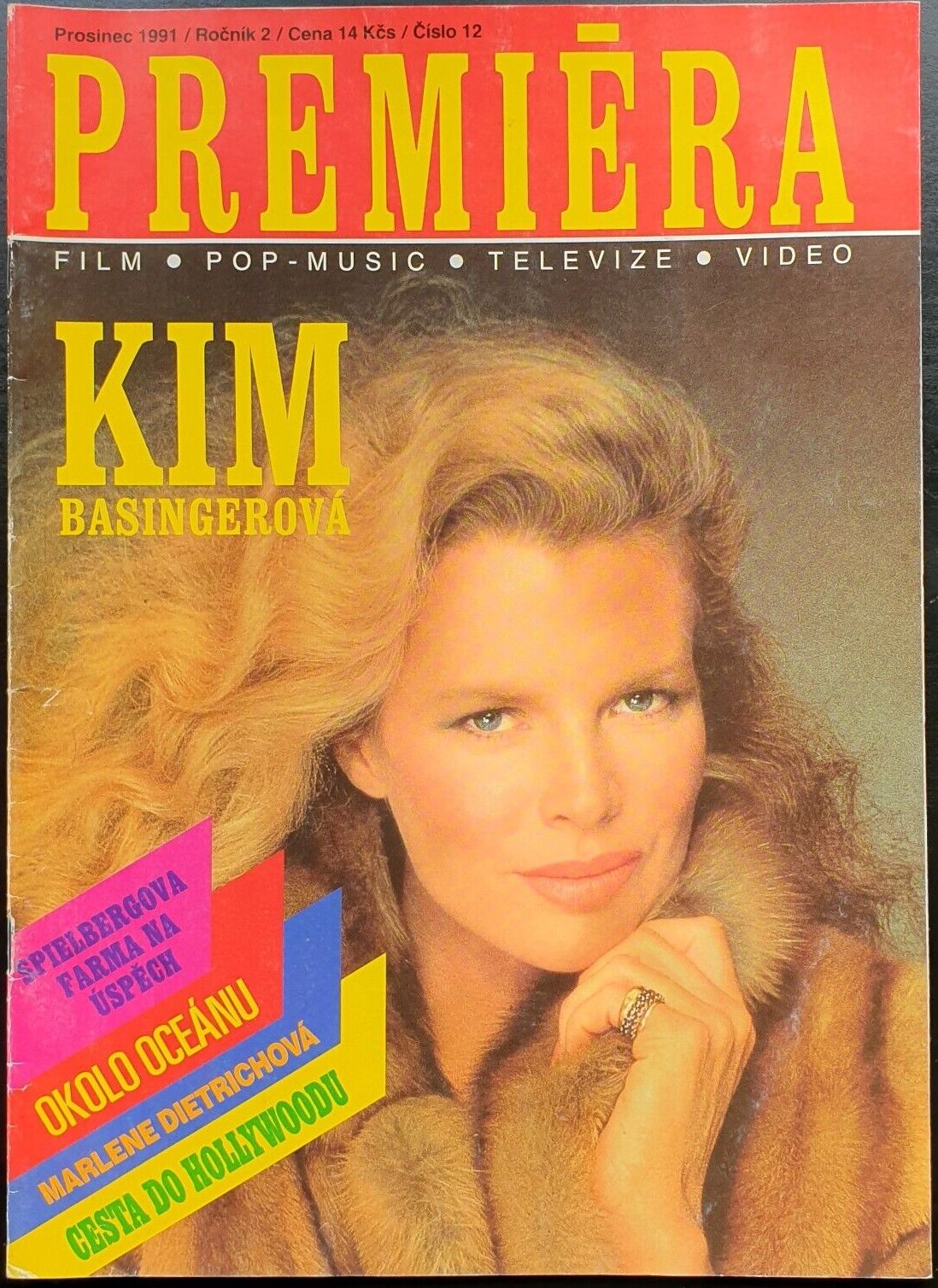 PREMIERA (CZ) magazine side cover  December 1991