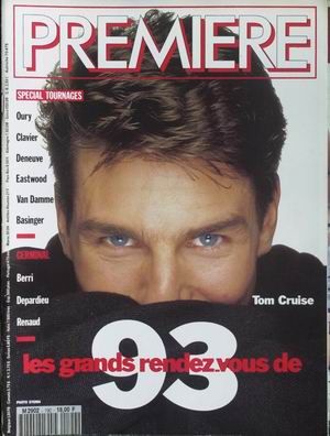 PREMIERE (FR) magazine side cover Issue 190 January 1993