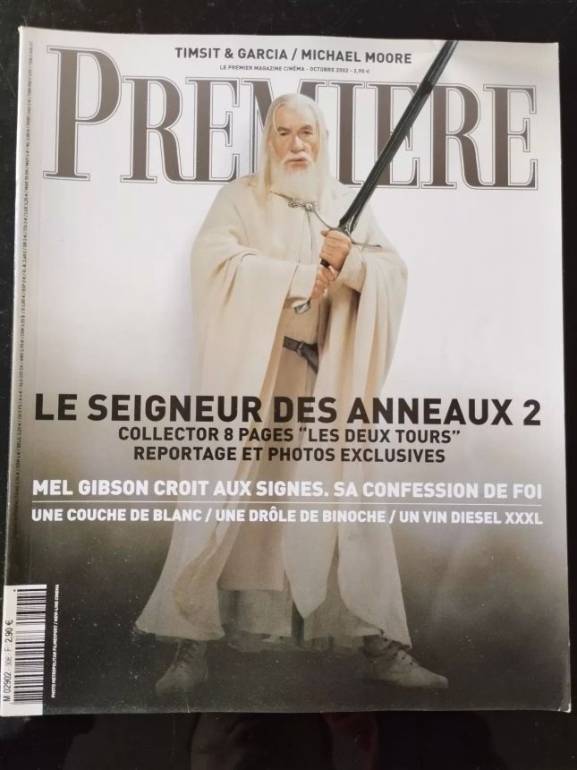 PREMIERE (FR) magazine side cover Issue 308 October 2002