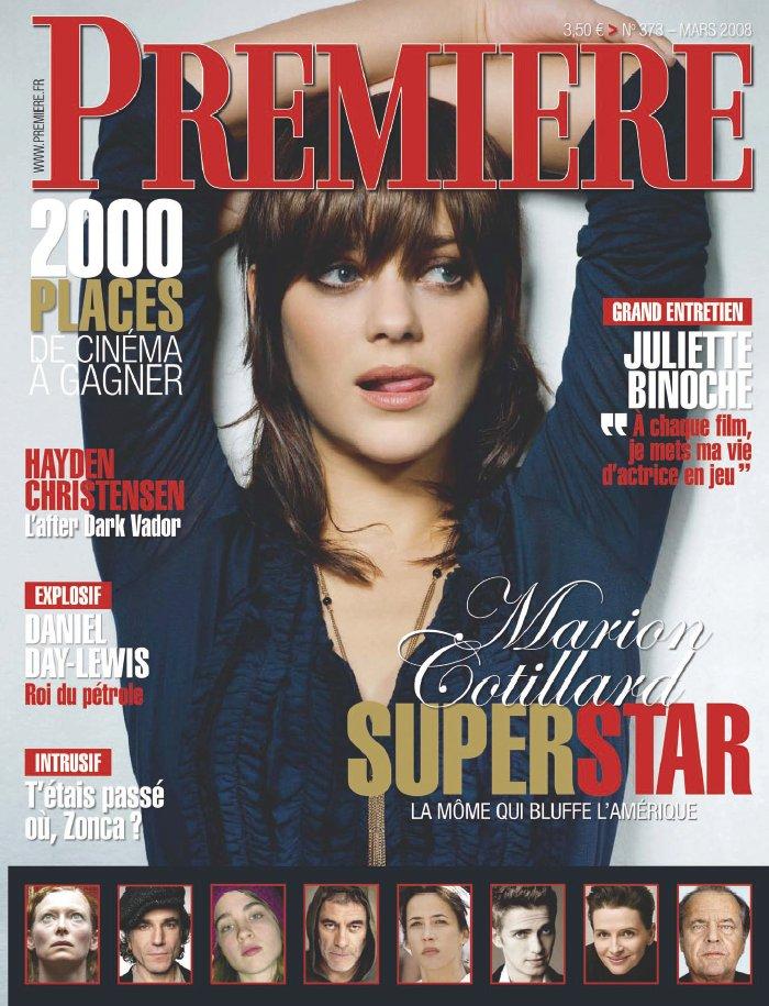 PREMIERE (FR) magazine side cover Issue 373 March 2008