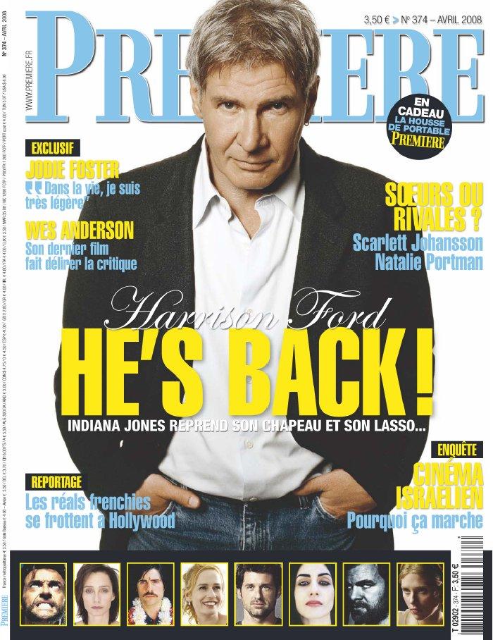 PREMIERE (FR) magazine side cover Issue 374 April 2008