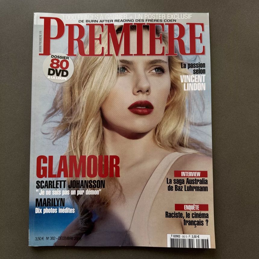 PREMIERE (FR) magazine side cover Issue 382 December 2008