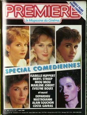PREMIERE (FR) magazine side cover Issue 73 April 1983
