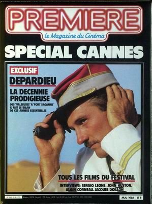 PREMIERE (FR) magazine side cover Issue 86 May 1984