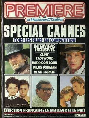 PREMIERE (FR) magazine side cover Issue 98 May 1985