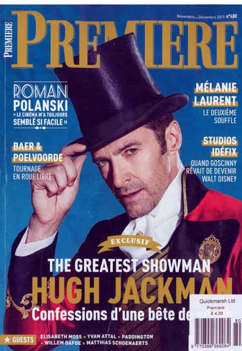 PREMIERE (FR) magazine side cover Issue 480  November/December 2017