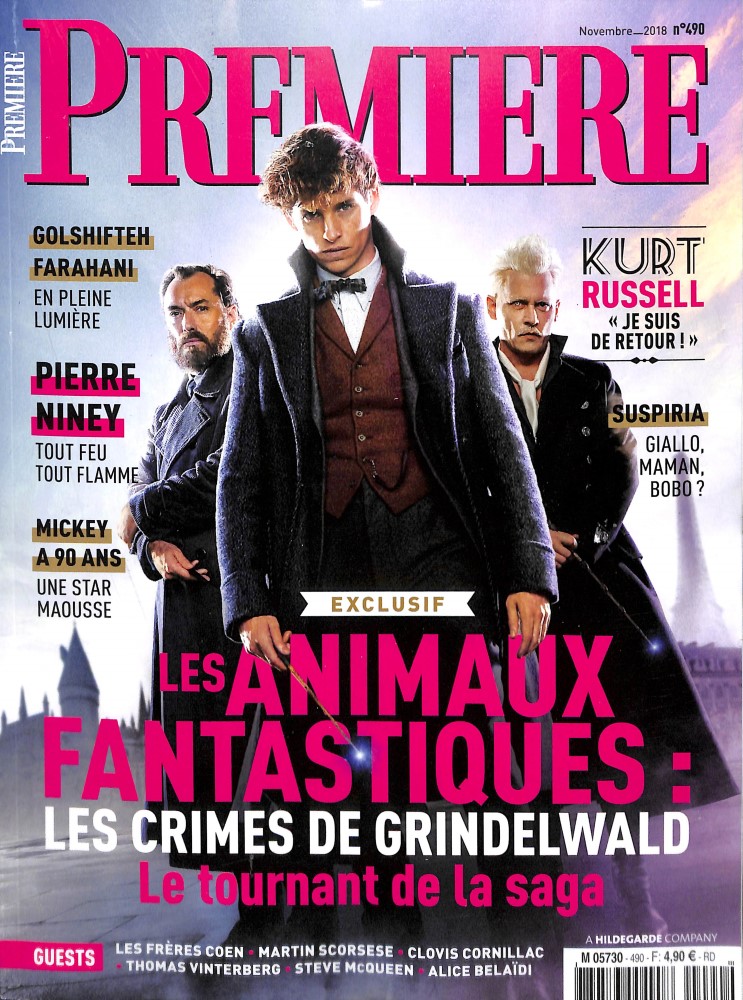 PREMIERE (FR) magazine side cover Issue 490  November 2018