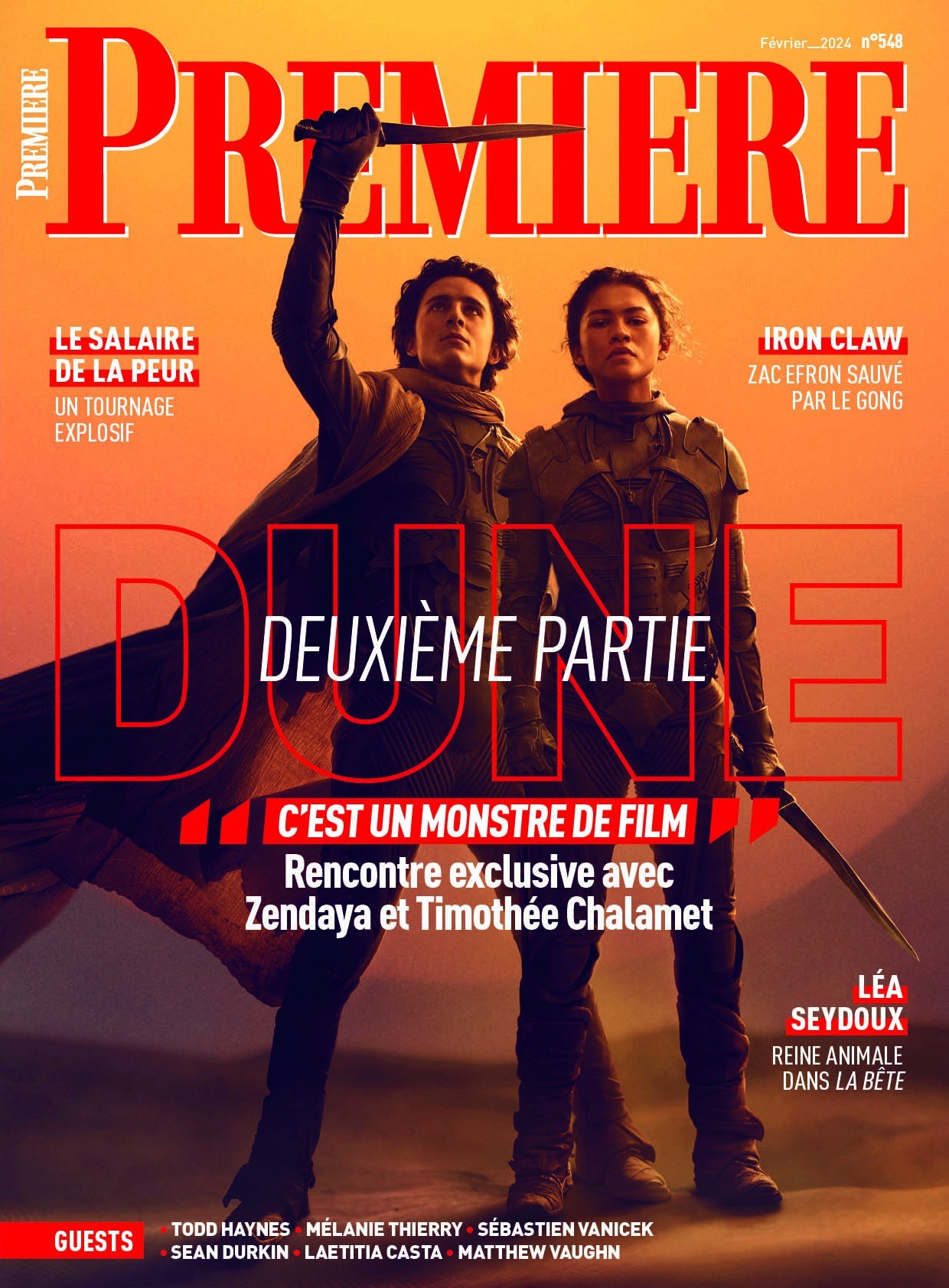 PREMIERE (FR) magazine side cover Issue 548  February 2024