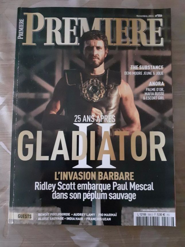 PREMIERE (FR) magazine side cover Issue 556  November 2024
