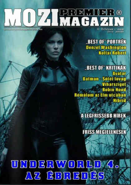 PREMIER MOZIMAGAZIN magazine side cover January 2012