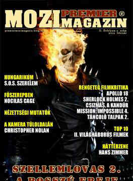 PREMIER MOZIMAGAZIN magazine side cover February 2012