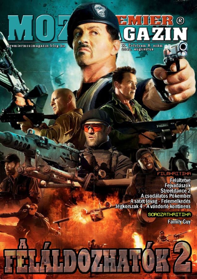 PREMIER MOZIMAGAZIN magazine side cover August 2012