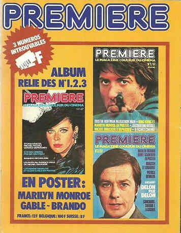 PREMIERE (FR reissues) magazine side cover Issue 1  1976