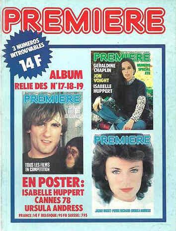 PREMIERE (FR reissues) magazine side cover Issue 6  