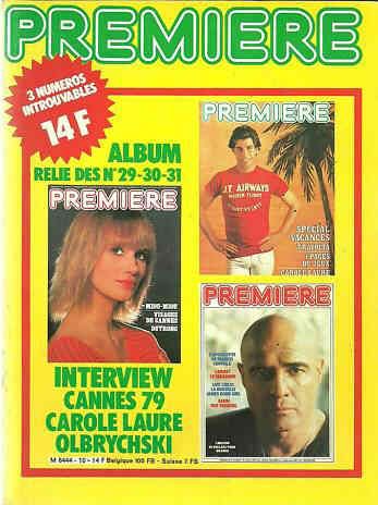 PREMIERE (FR reissues) magazine side cover Issue 10  1979