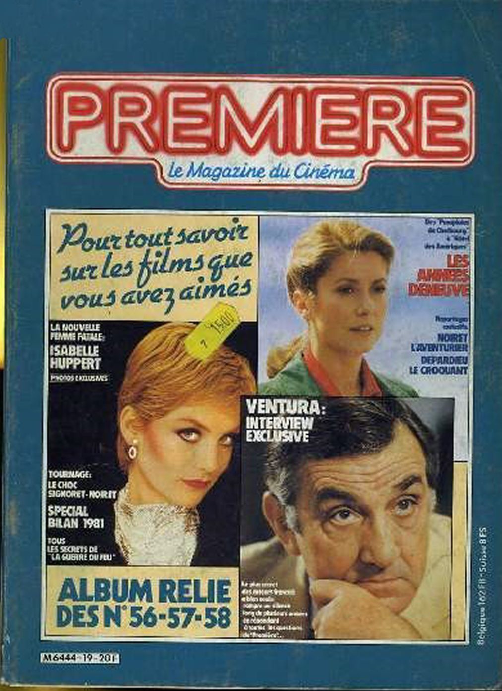 PREMIERE (FR reissues) magazine side cover Issue 19  1981