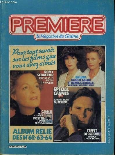 PREMIERE (FR reissues) magazine side cover Issue 21  1982