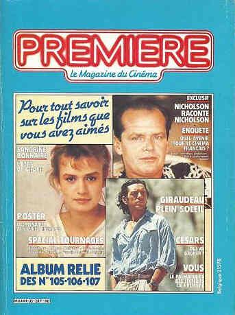 PREMIERE (FR reissues) magazine side cover Issue 35  