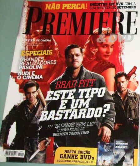 PREMIERE (Portugal) magazine side cover Issue 11 August 2009