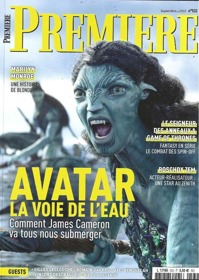 PREMIERE (FR) magazine side cover Issue 532  September 2022