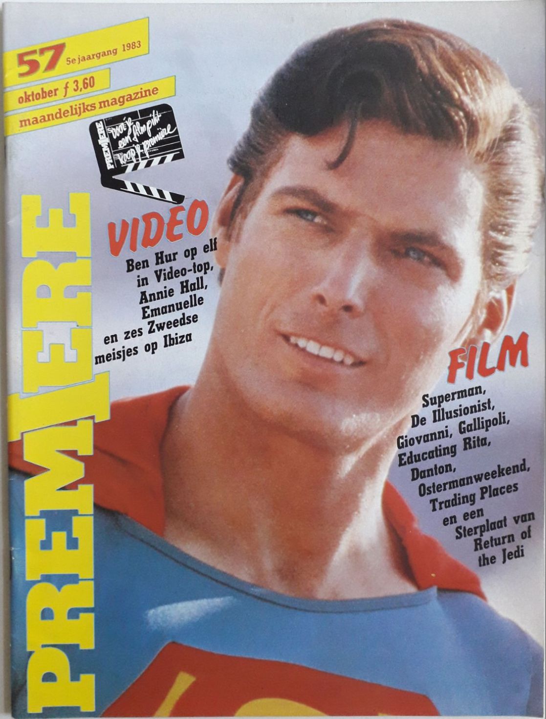 PREMIERE (NL) magazine side cover Issue 57  October 1983