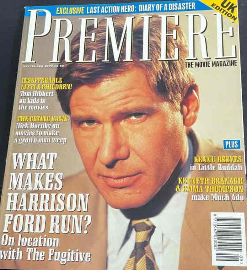 PREMIERE UK magazine side cover Issue 8  Vol 1 # 8 September 1993