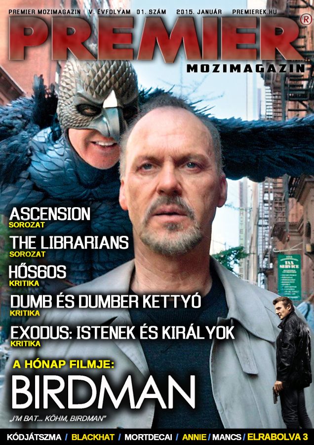PREMIER MOZIMAGAZIN magazine side cover January 2015