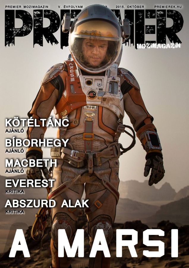 PREMIER MOZIMAGAZIN magazine side cover October 2015