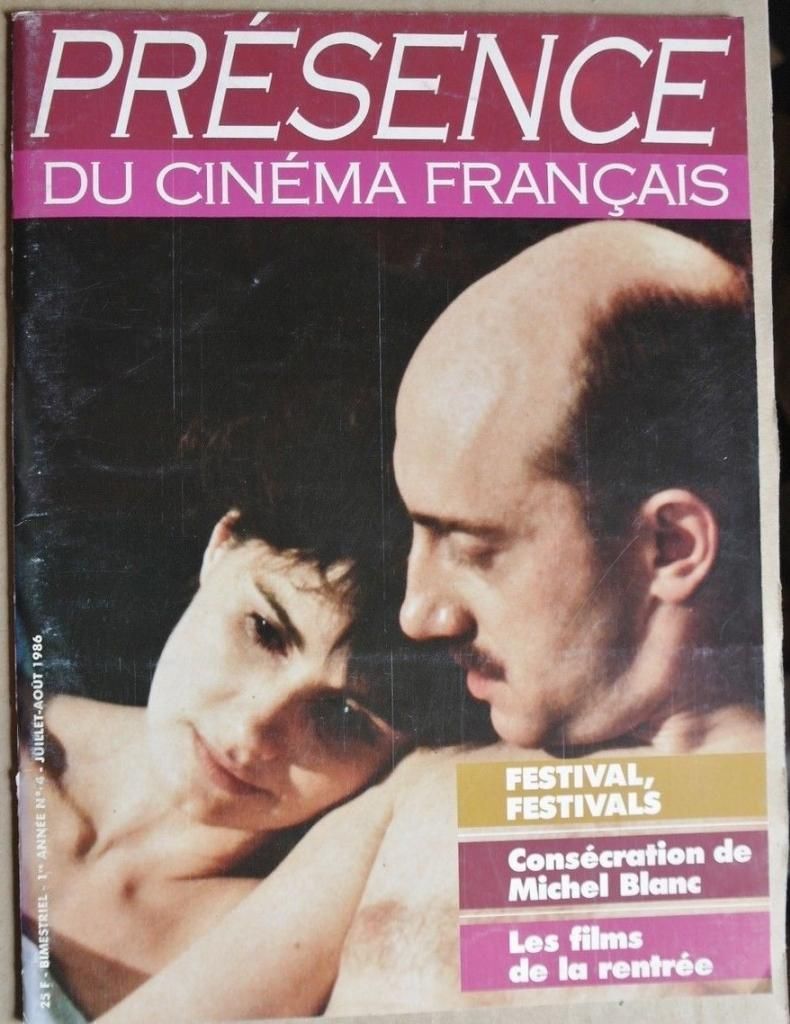 PRESENCE DU CINEMA FRANCAIS magazine side cover Issue 4  1986