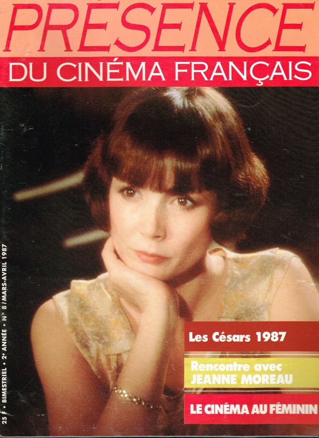 PRESENCE DU CINEMA FRANCAIS magazine side cover Issue 8 March-April 1987