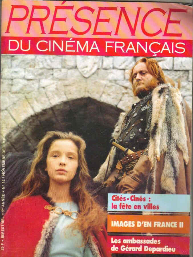 PRESENCE DU CINEMA FRANCAIS magazine side cover Issue 12  1987